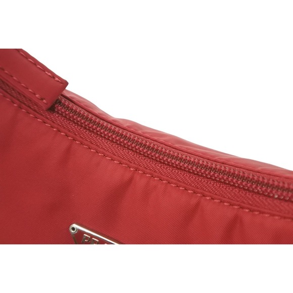 Prada Hobo Handbag One Shoulder Mini Bag Nylon Red - Picture 8 of 10
